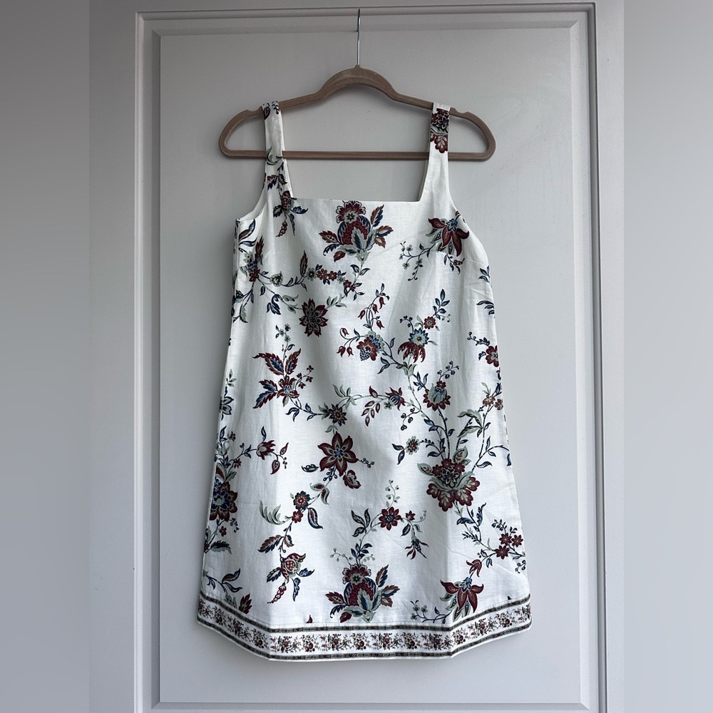Tuckernuck x Studio McGee Terracotta Chintz Cotton Linen Cassie Dress XS New - Picture 2 of 6
